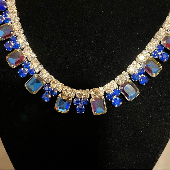 Prom/Special Occasion Necklace and Earrings, Royal Blue - Picture 6 of 16